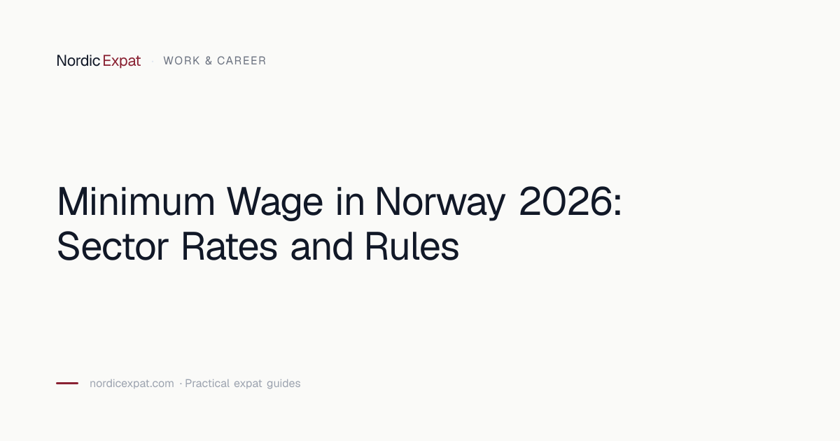 Minimum Wage in Norway 2026: Sector Rates and Rules